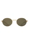 Mykita Dada Round-frame Sunglasses In Green