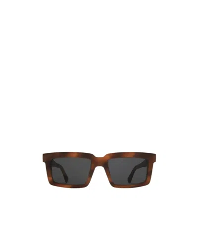 Mykita Dakar Rectangle-frame Sunglasses In Black