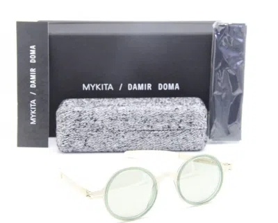 Pre-owned Mykita Damir Doma Dd02 Col. 911 Gold White Authentic Sunglasses W/case 43-21 In Green