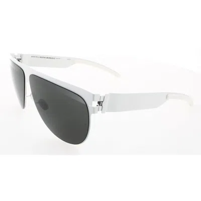 Mykita Dark Grey Browline Unisex Sunglasses Collab-elektra F57 64 In White