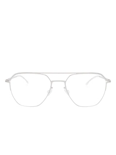 Mykita Double-bridge Glasses In Silver
