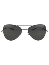 Mykita E6 Dark Grey Dark Purple Flash Metal Sunglasses In Brown