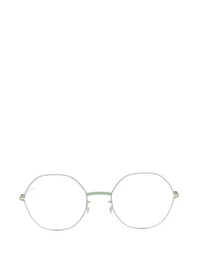 Mykita Eilish Geometric-frame Glasses In Metallic