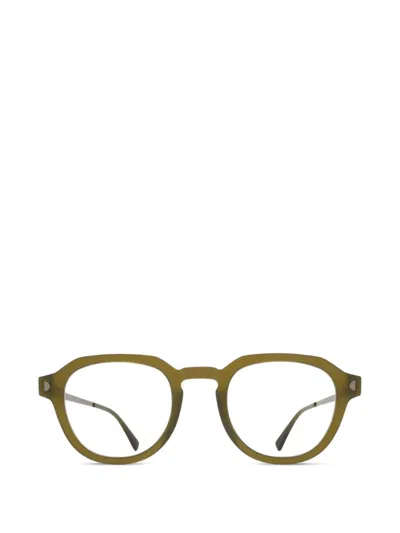 Mykita Elbert Geometric-frame Glasses In Green
