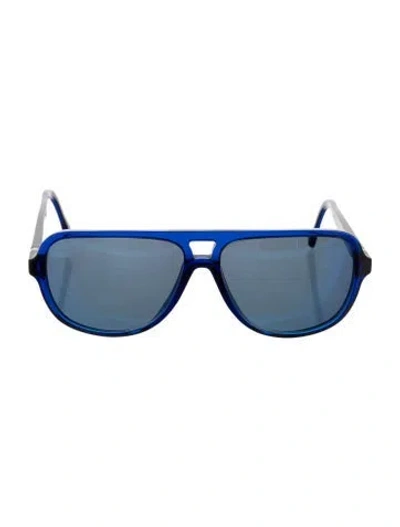 Pre-owned Mykita Elroy Aviator Sunglasses In Blue