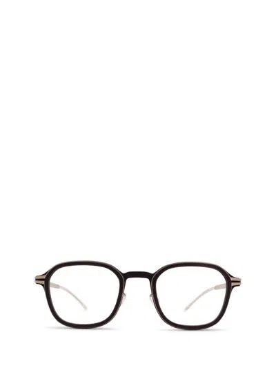 Mykita Eyeglasses In Mh49-pitch Black/matte Silver