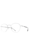 Mykita Shiny Silver Steel Glasses In White