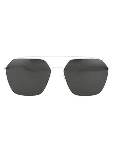 Mykita Mmesse016 Sunglasses In 333 E13 White Dark Grey Solid