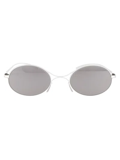 Mykita Mmesse001 Sunglasses In 333 E13 White Warm Grey Flash