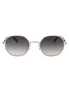 Mykita Gia Geometric-frame Sunglasses In Shiny Silver