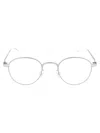 Mykita Shiny Silver Steel Glasses In White