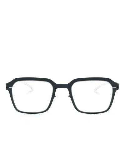 Mykita Garland Square-frame Glasses In 255 Indigo Clear