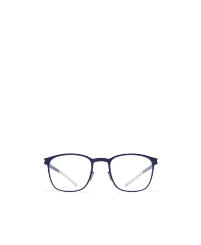 Mykita Geometric Frame Flat Mirror In Blue
