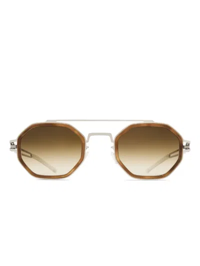 Mykita Arturo370 A92 Shiny Silver Ga In Brown