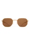 Mykita Geometric-frame Sunglasses In Gold