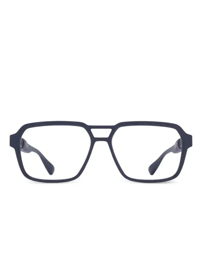 Mykita Geometric Raider Glasses In Black