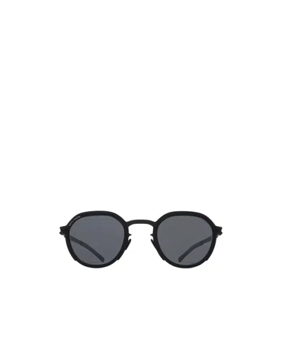 Mykita Geometric Sunglasses In Blackblackblac