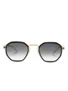 Mykita Gia Geometric-frame Sunglasses In Schwarz