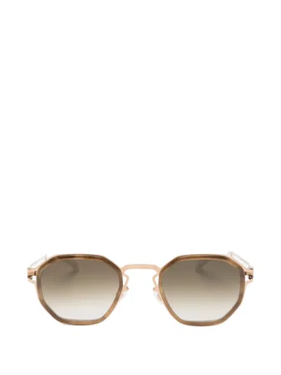 Mykita Gia Geometric-frame Sunglasses In Brown