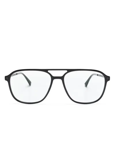 Mykita Gylfi Pilot-frame Glasses In Black