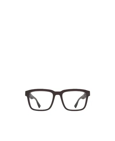 Mykita Helicon Matte Square-frame Glasses In Black