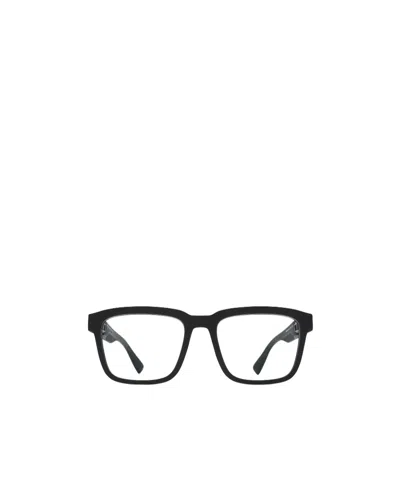 Mykita Helicon Rectangular Frame Glasses In Black