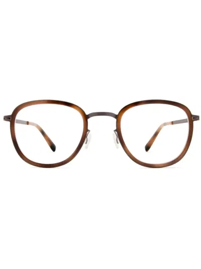 Mykita Helmi Brille Mit Rundem Gestell In Brown