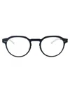 Mykita Indigo Clear Steel Glasses In Black