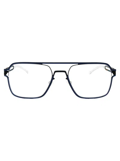 Mykita Jalo Glasses In 514 Indigo/yale Blue Clear
