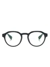Mykita Bellis Wayfarer-frame Glasses In 蓝色