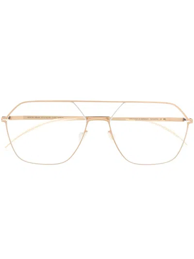 Mykita Jelva Pilot-frame Glasses In 金色