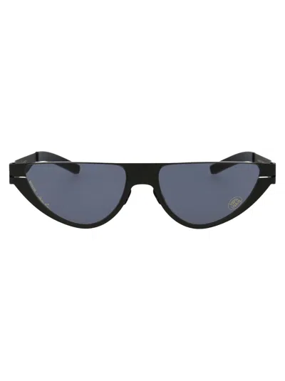 Mykita Kitt Sunglasses In 002 Black Darkgrey Solid