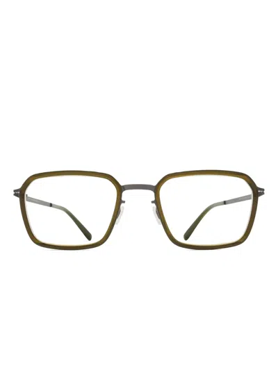 Mykita Lauri Geometric-frame Glasses In Brown