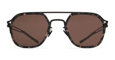 MYKITA LEELAND - A16 BLACK / ANTIGUA BROWN SUNGLASSES