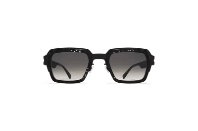 Mykita Lennon In Black Black Havana Raw Black Gradient