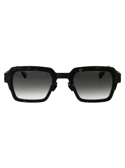 Mykita Lennon Sunglasses In 876 A50 Black/black Havana Raw Black Gradient