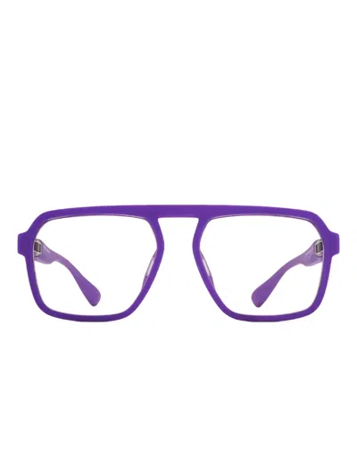 Mykita Leto Geometric-shape Glasses In Purple