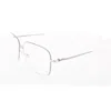 Mykita Lite-nelli-shinny-silver Demo Square Unisex Eyeglasses Lite-nelli 051 57 In White