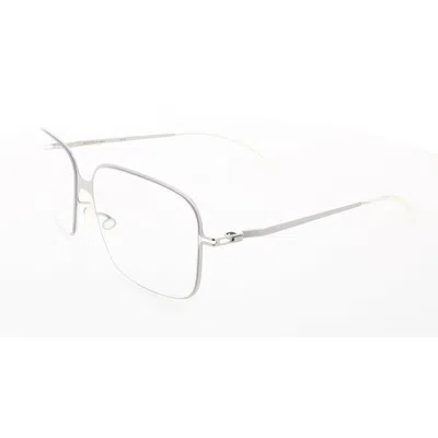 Mykita Lite-nelli-shinny-silver Demo Square Unisex Eyeglasses Lite-nelli 051 57 In White