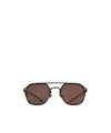 Mykita Logo Glasses In Brown