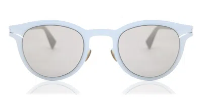 Mykita Macy Powder Blu Occhiali Da Sole Blu Per Uomo In Gray
