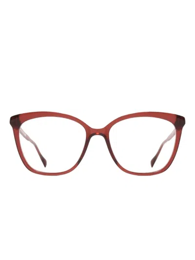 Mykita Maha Cat-eye Clear-lens Frames In Red