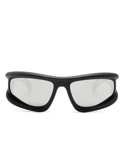 Mykita Marfa Biker-style Frame Sunglasses In Black