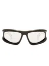 Mykita Marfa Shield-frame Sunglasses In Green