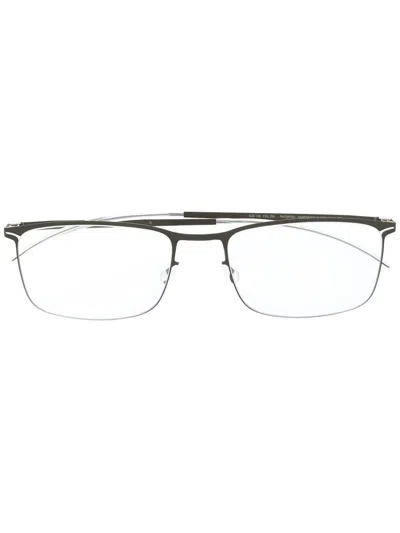 Mykita Matte-effect Square-frame Glasses In Silber
