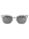 Mykita Silver White Python Dark Grey Solid Metal Sunglasses In Gray