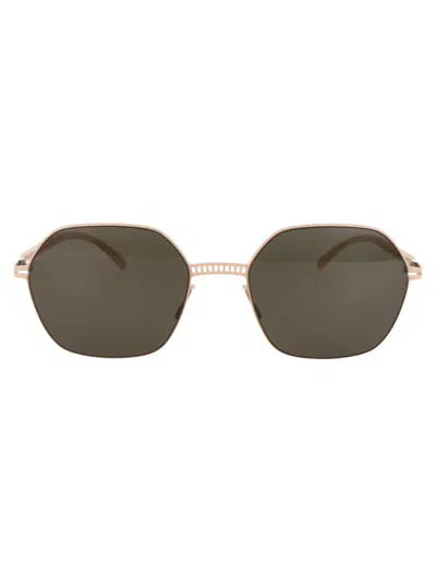 Mykita Metallic Nude Sunglasses In Brown