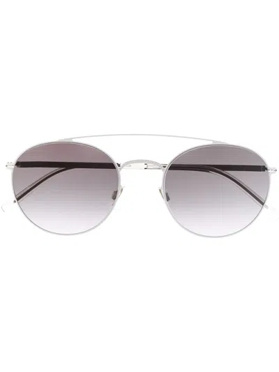 Mykita Mirrored Round-frame Sunglasses In Silver