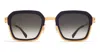 Mykita Misty - Glossy Gold / Milky Indigo Sunglasses In Black