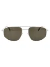 Mykita Shinysilver Rawgreen Solid Nylon Sunglasses In Brown